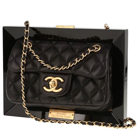 borsa chanel in plexiglas 2013 prezzi nera e bianca|moda Chanel borse.